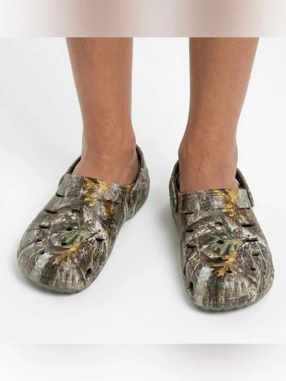 Rugged Shark Kids Camouflage Slip-On Eva Clogs - Green/Brown